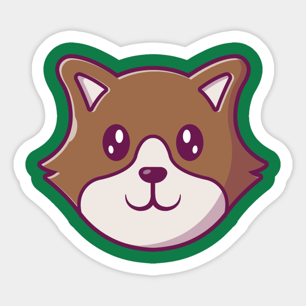 Cute Dog Face Cartoon (2) Sticker by Catalyst Labs